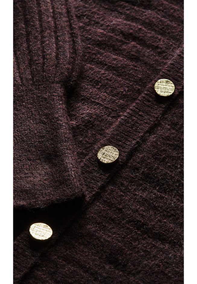 Beata Asymmetrical Button Knit Sweater image number 6