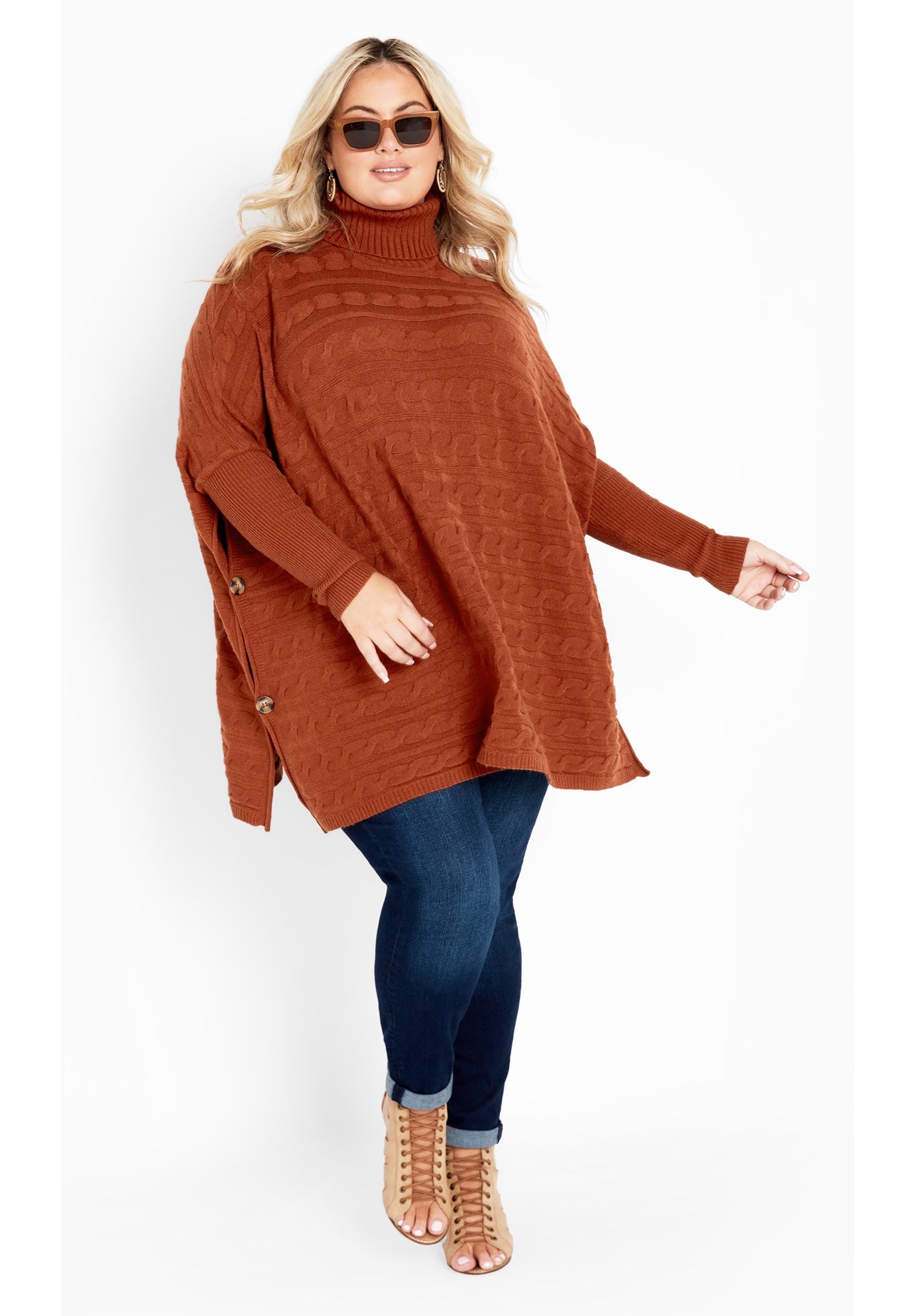 Bella Poncho Sweater image number 1