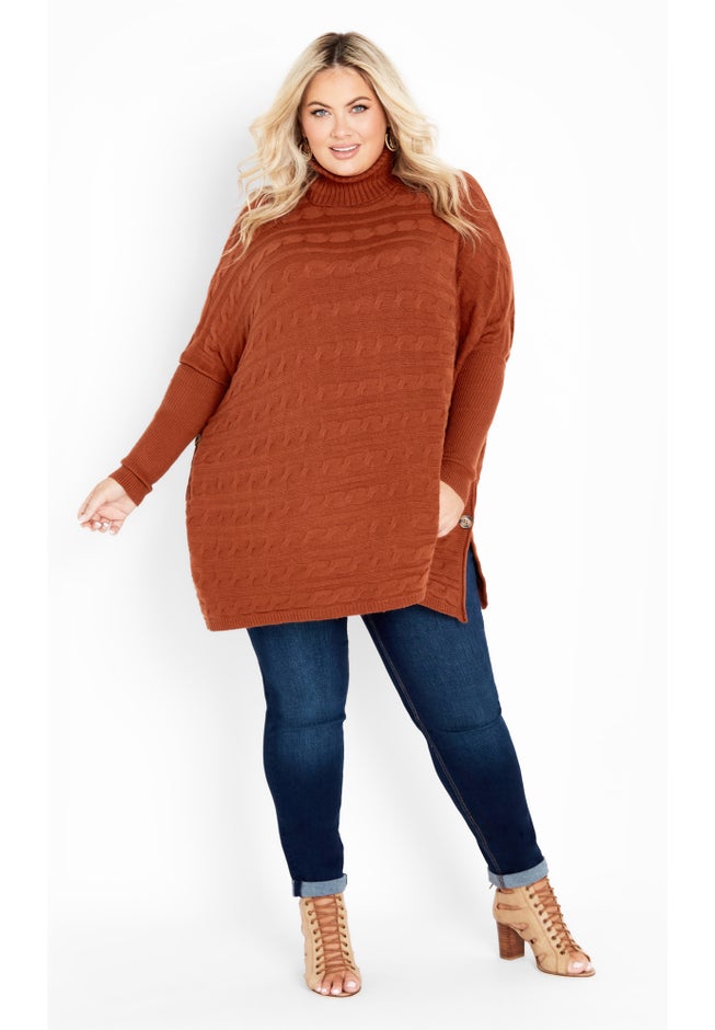 Bella Poncho Sweater image number 2