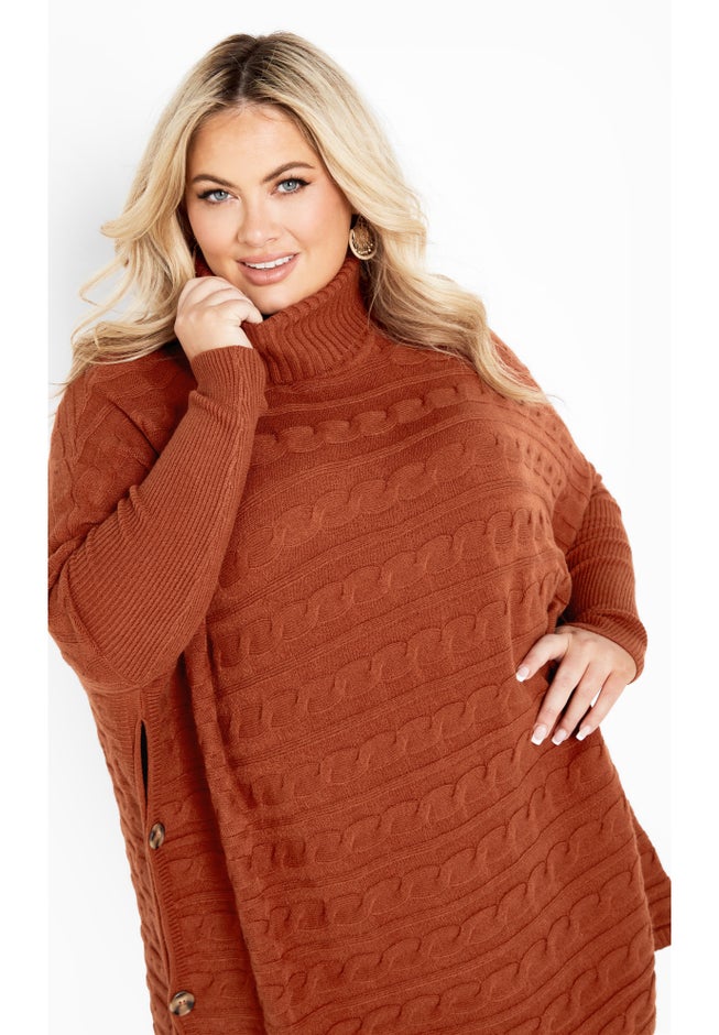 Bella Poncho Sweater image number 4