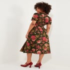 A-Line Button Front Midi Dress image number null