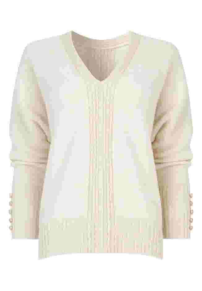 V-Neck Shimmer Sweater image number 3