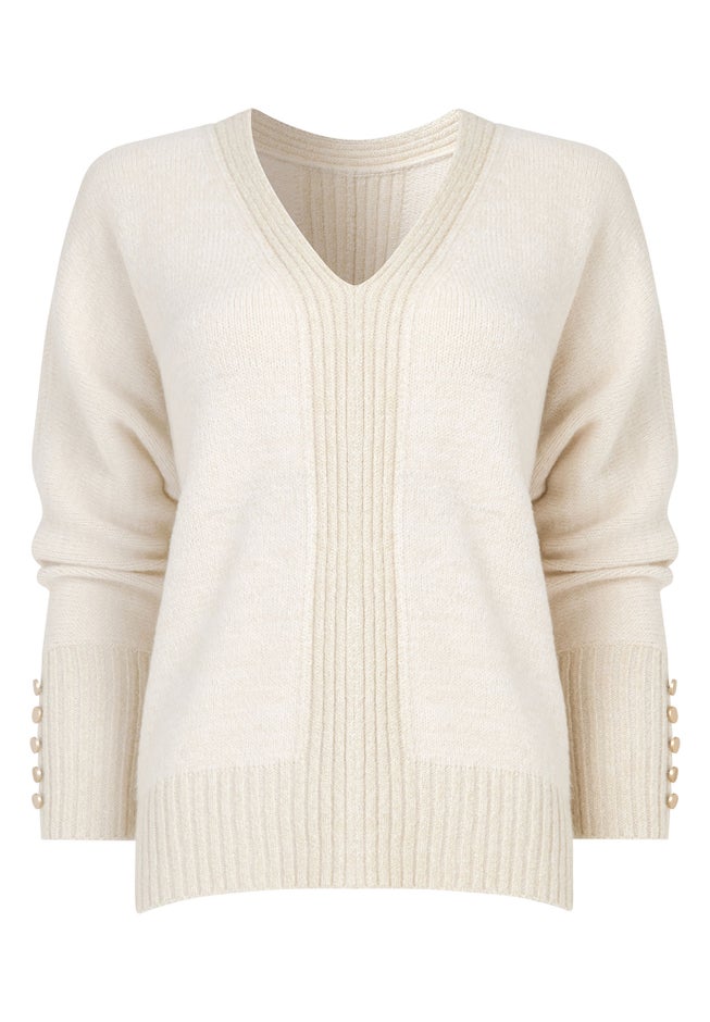 V-Neck Shimmer Sweater image number 3