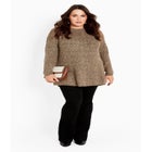 Tia Curved Hem Tunic Sweater image number null