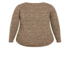 Tia Curved Hem Tunic Sweater image number null