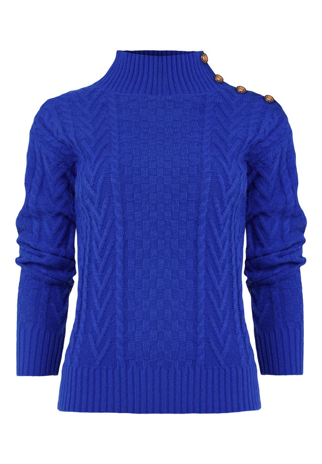 Turtleneck Cable Sweater image number 2