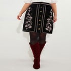 Embroidered Moleskin Skirt image number null