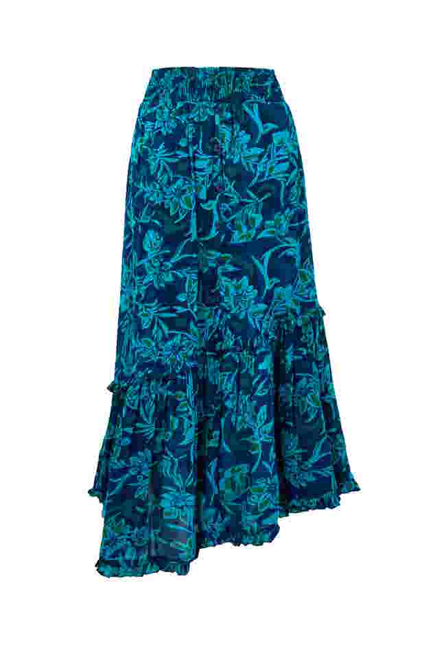 Crinkle Ruffle Maxi Skirt image number 5