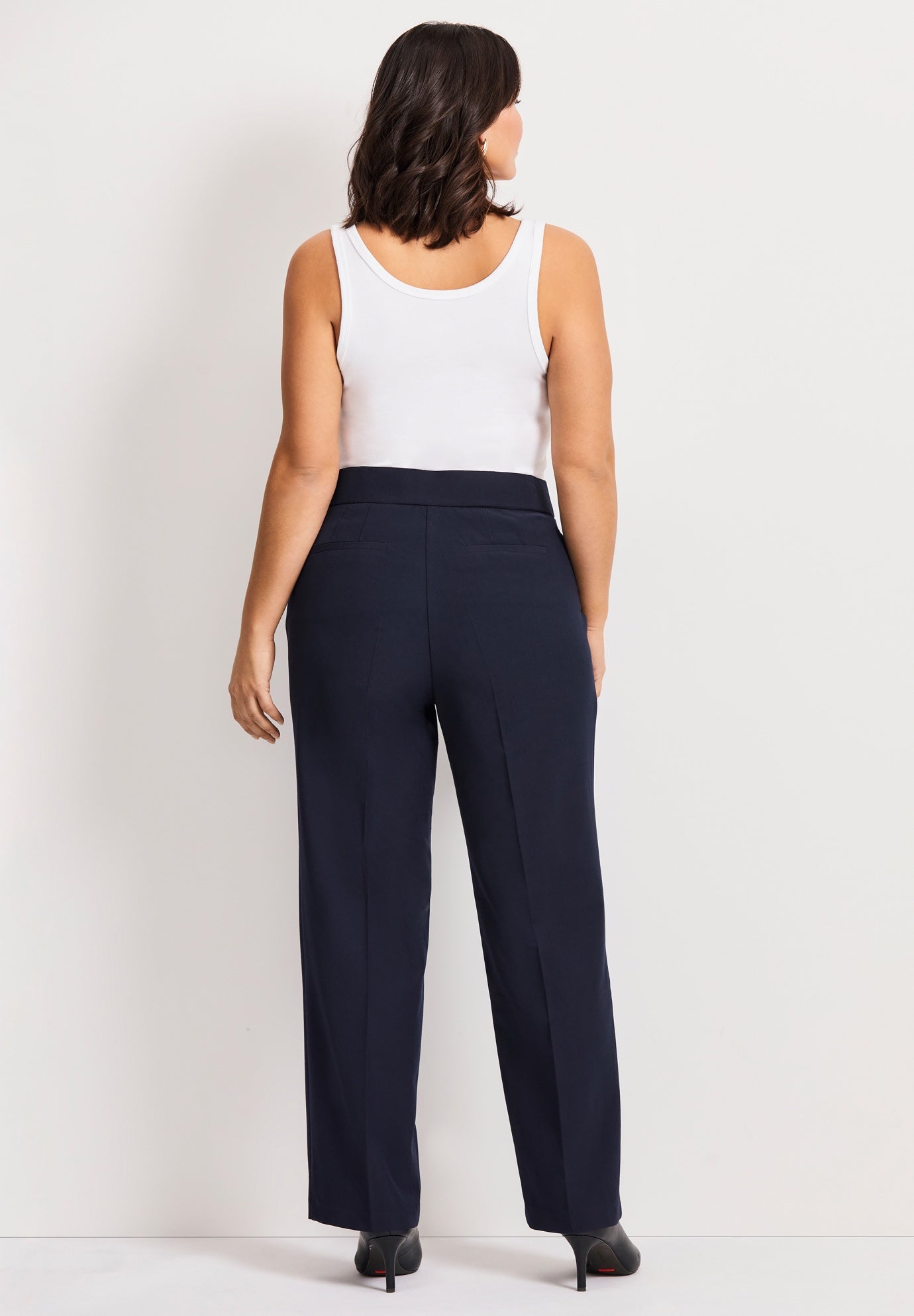 パンツ THREE TO EIGHTY WRINKLED HEM TROUSERS NAVY Wrinkled Hem Trousers (Navy) - 3/80 THREE TO EIGHTY