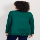 Lace Hem Crewneck Tunic image number null