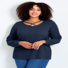 V-Neck Criss-Cross Top image number null