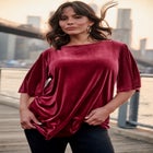 Kimono Velour Sleeve Tee image number null