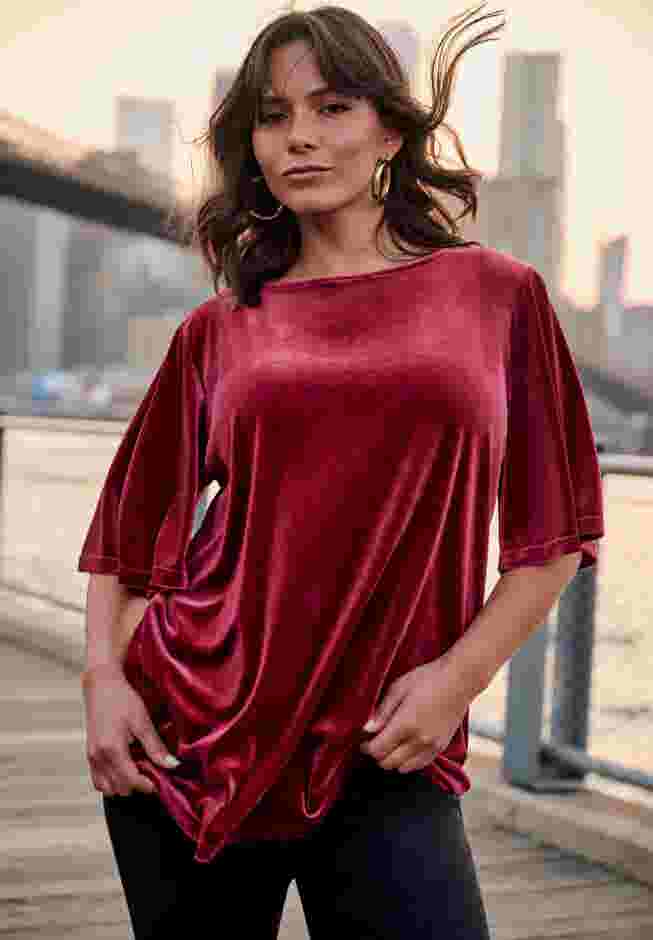 Kimono Velour Sleeve Tee image number 1