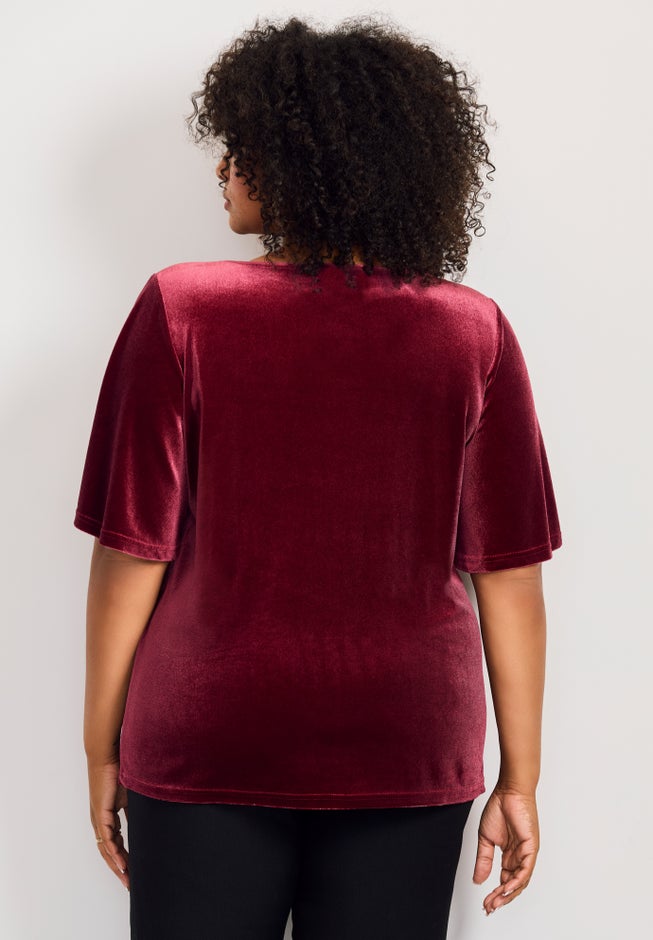 Kimono Velour Sleeve Tee image number 4