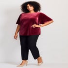 Kimono Velour Sleeve Tee image number null