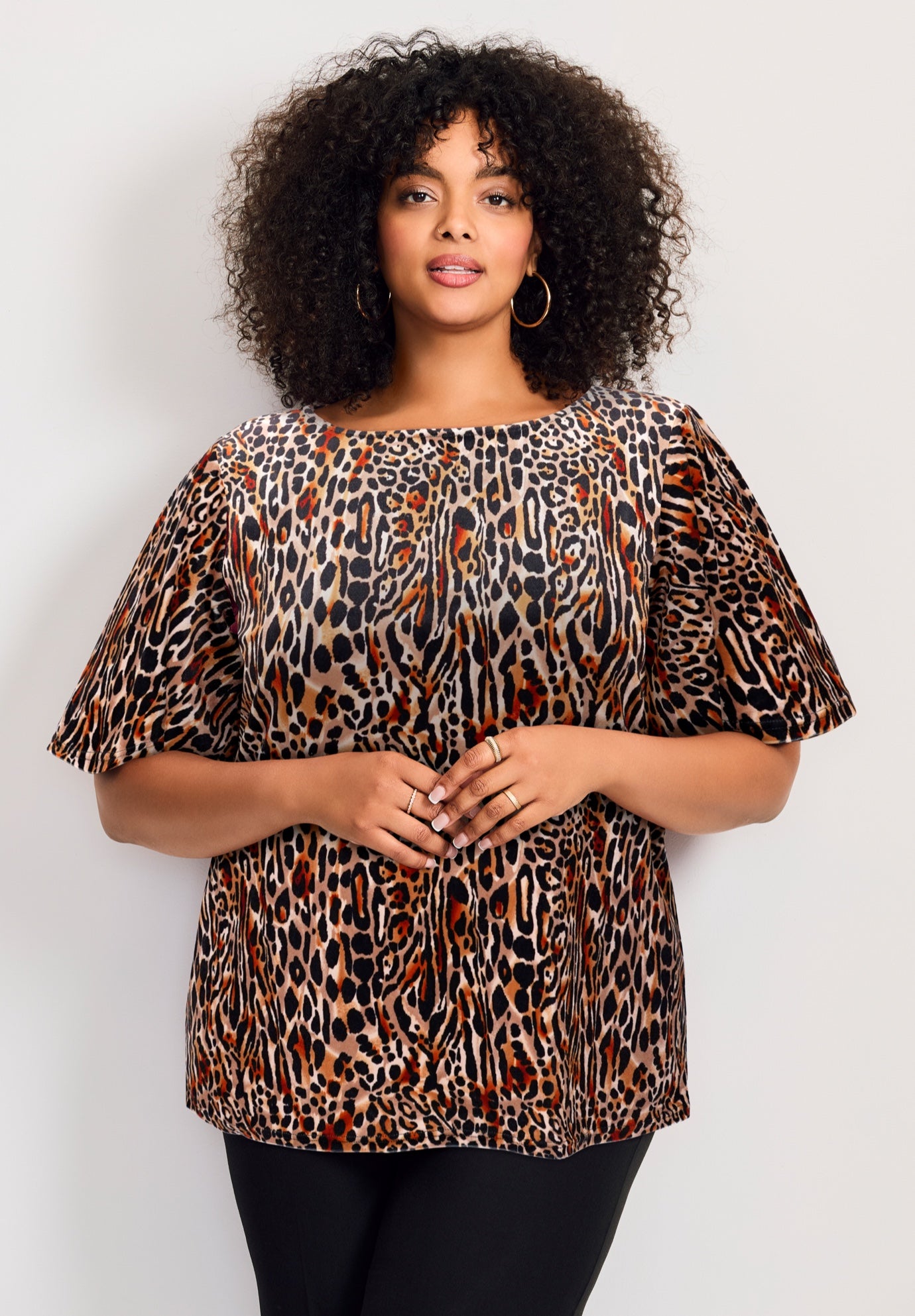 Kimono Velour Sleeve Tee image number 0