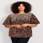 Kimono Velour Sleeve Tee image number null