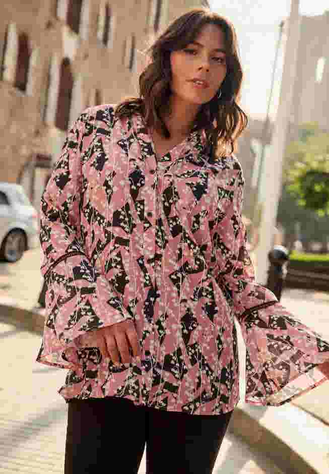 Button Front Poet Blouse image number 5