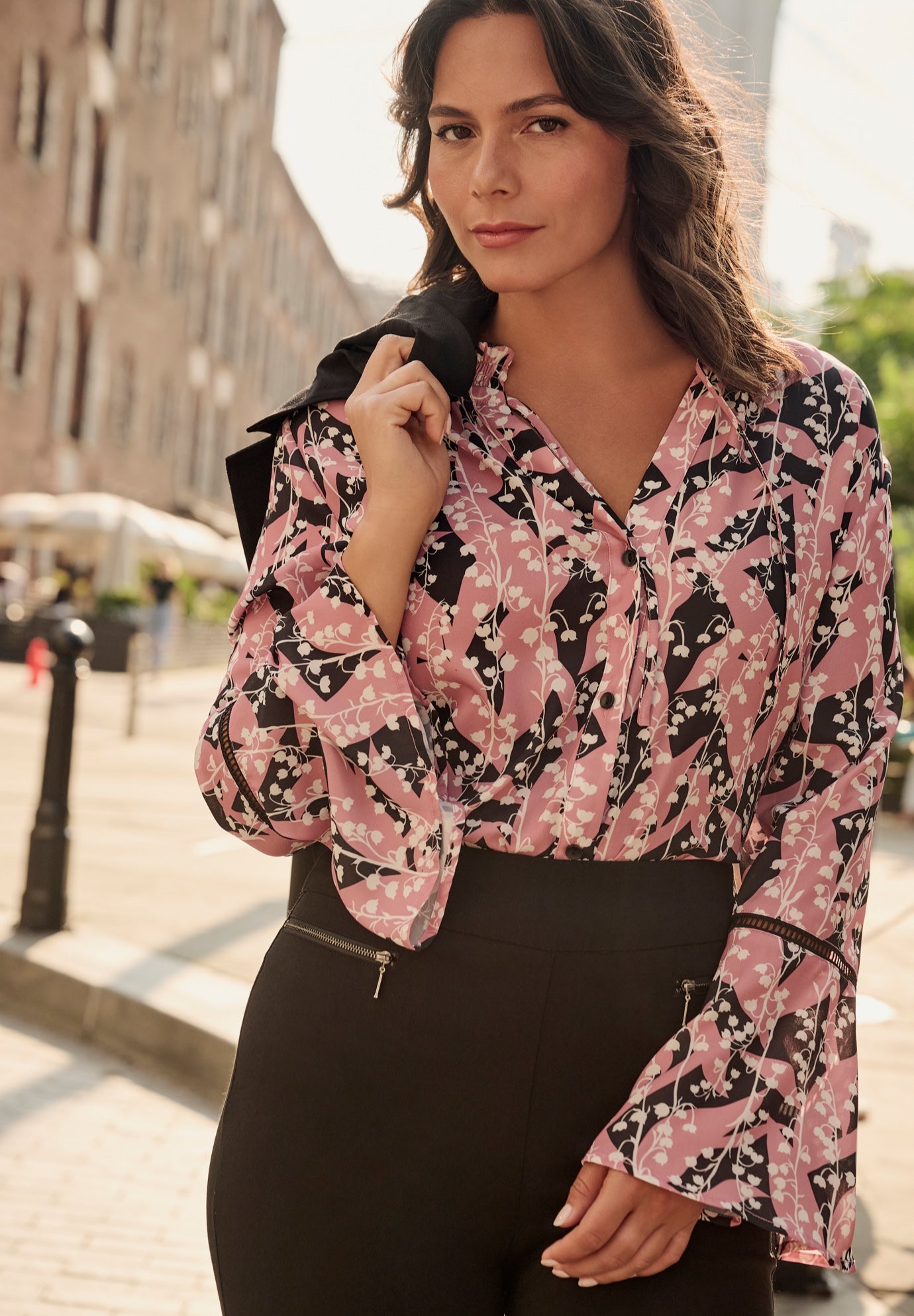Button Front Poet Blouse image number 0