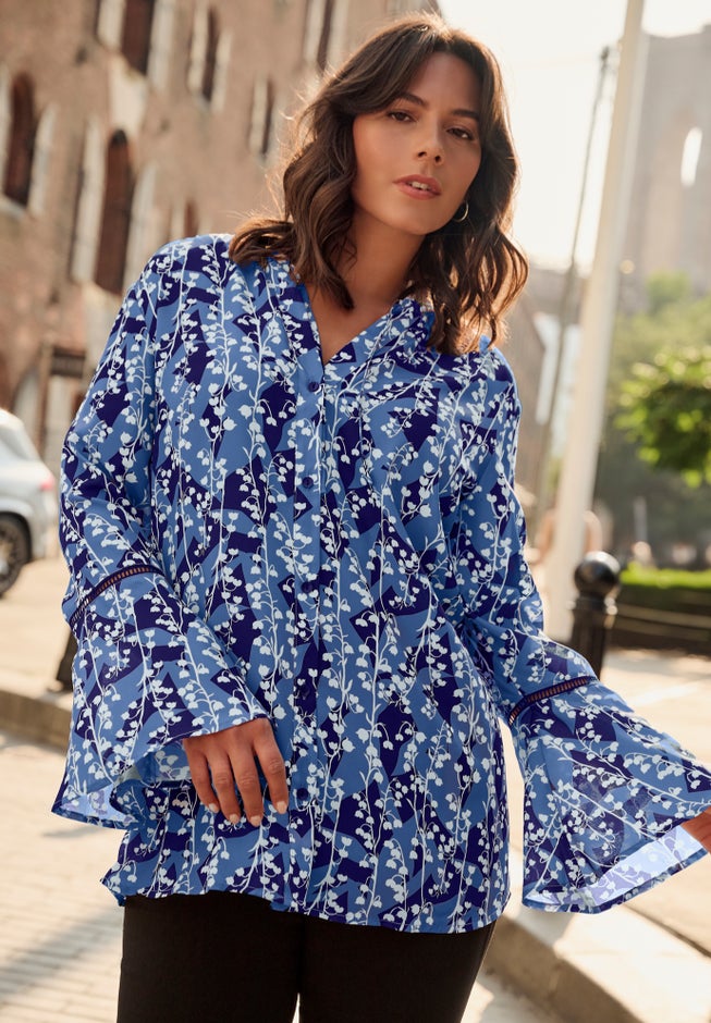 Button Front Poet Blouse image number 0