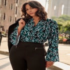 Button Front Poet Blouse image number null