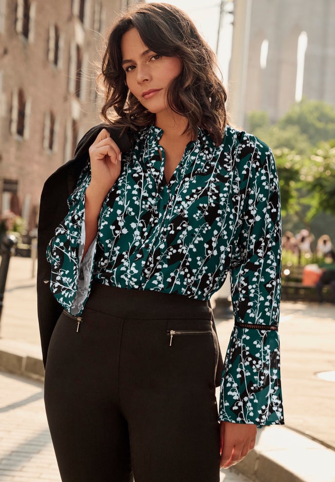 Button Front Poet Blouse image number 0