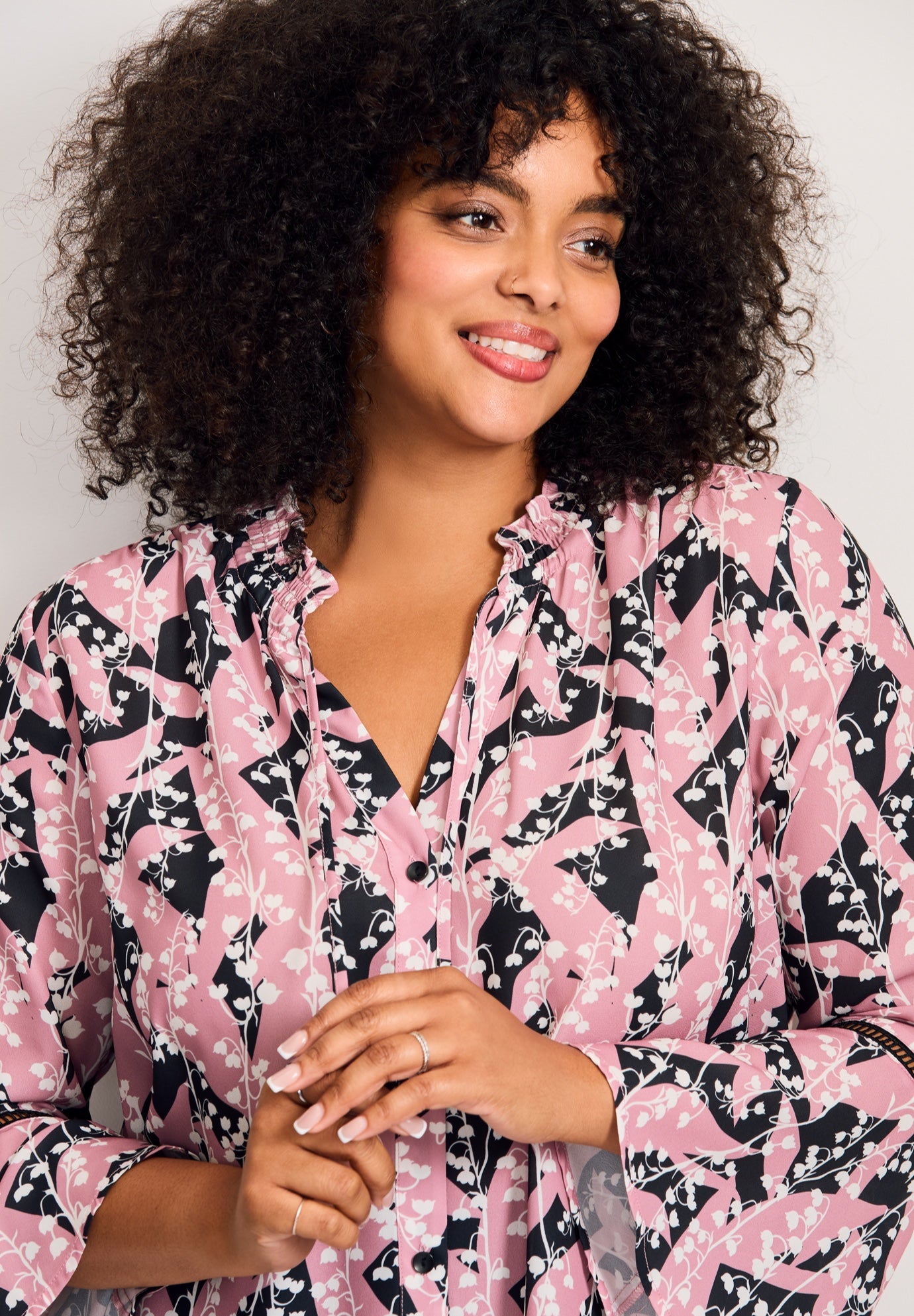 Button Front Poet Blouse image number 4
