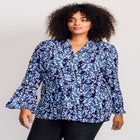 Button Front Poet Blouse image number null