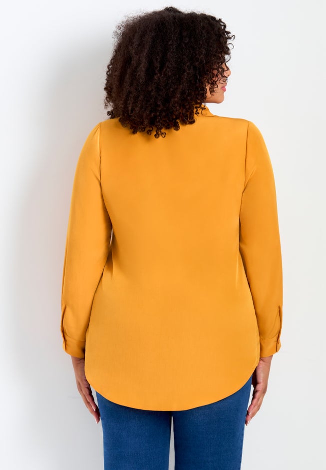 Pleated Button Down Shirt image number 2