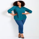 Pleated Button Down Shirt image number null