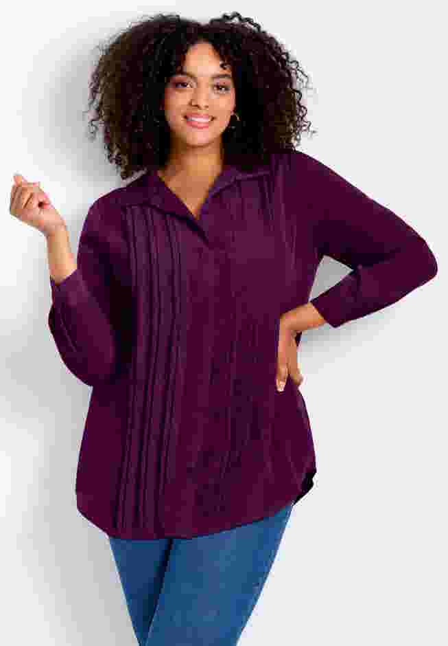 Pleated Button Down Shirt image number 1