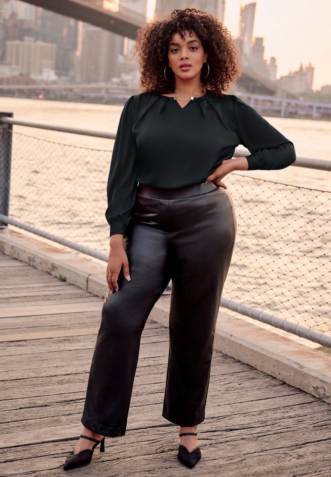 Chain Detail Satin Top image number 1