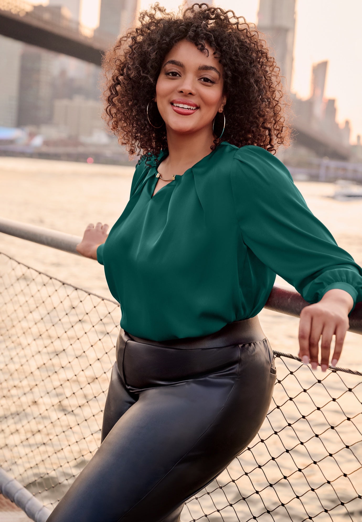 Chain Detail Satin Top image number 1