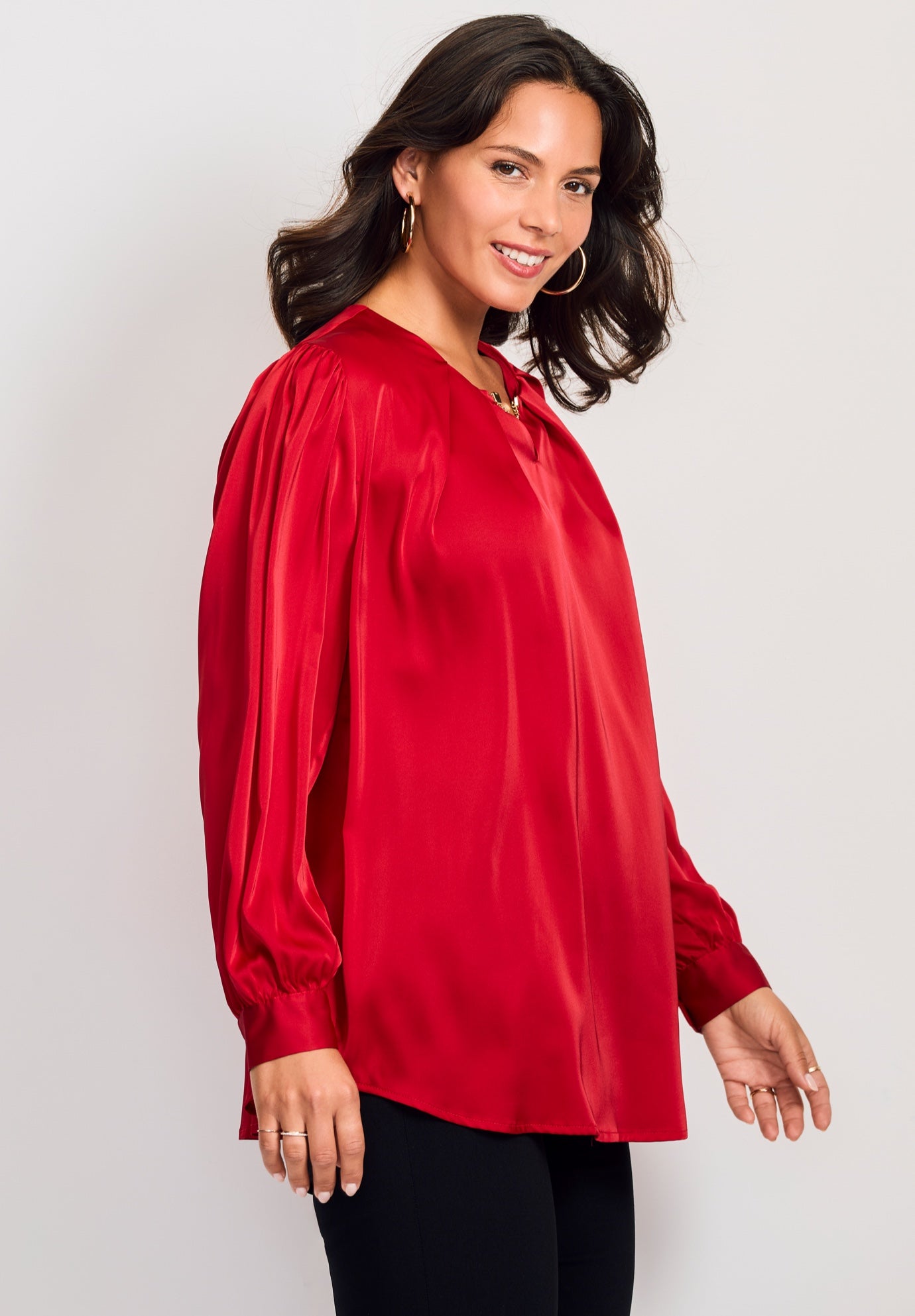 Chain Detail Satin Top image number 3