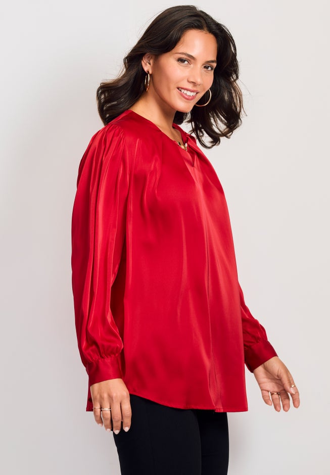 Chain Detail Satin Top image number 3