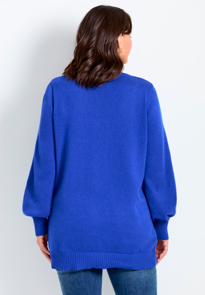 Faux Wrap Pull Over Sweater image number 3