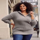 Half-Zip Pullover Sweater image number null