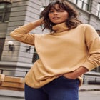 Turtleneck Tunic Sweater image number null