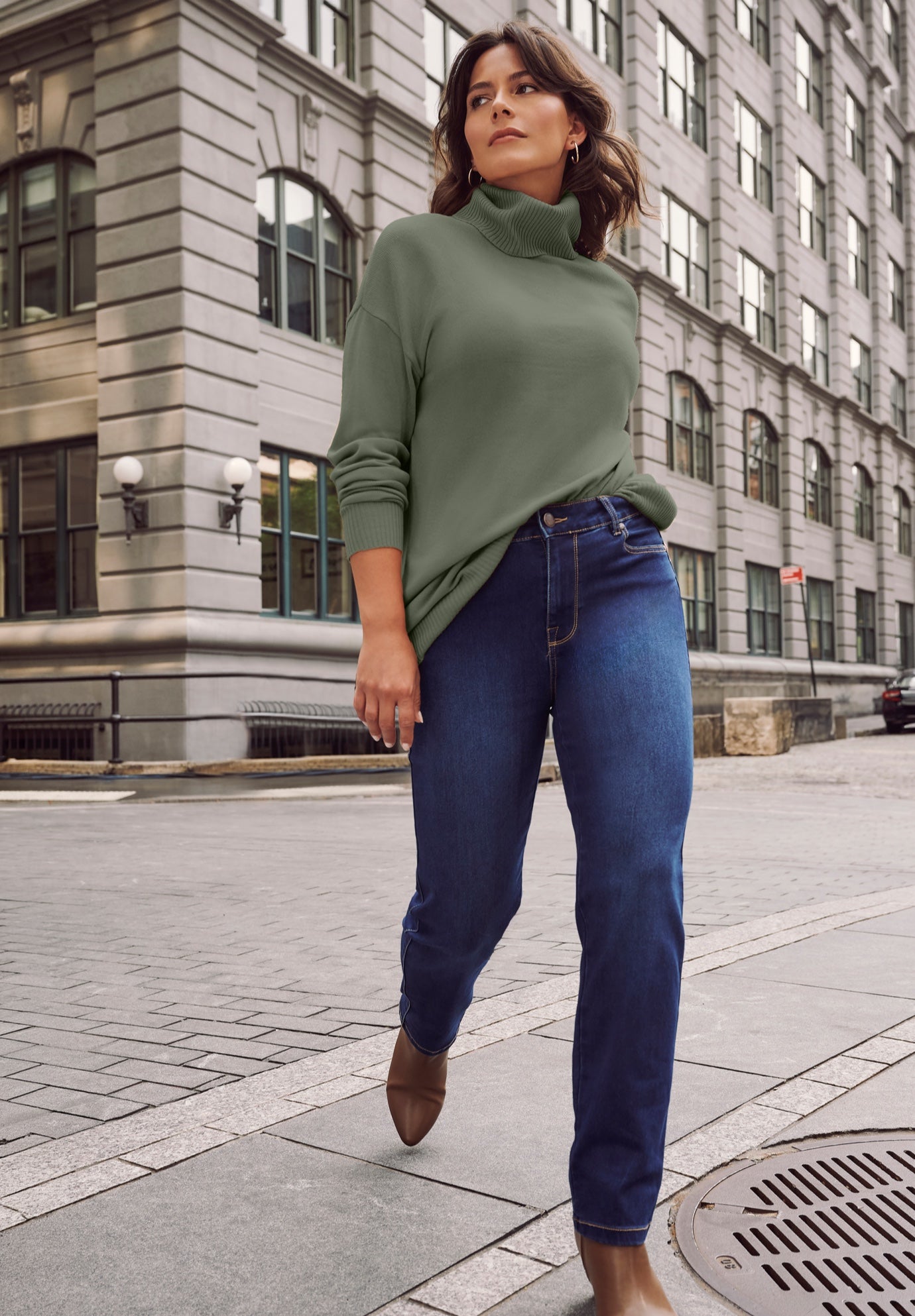 Turtleneck Tunic Sweater image number 1