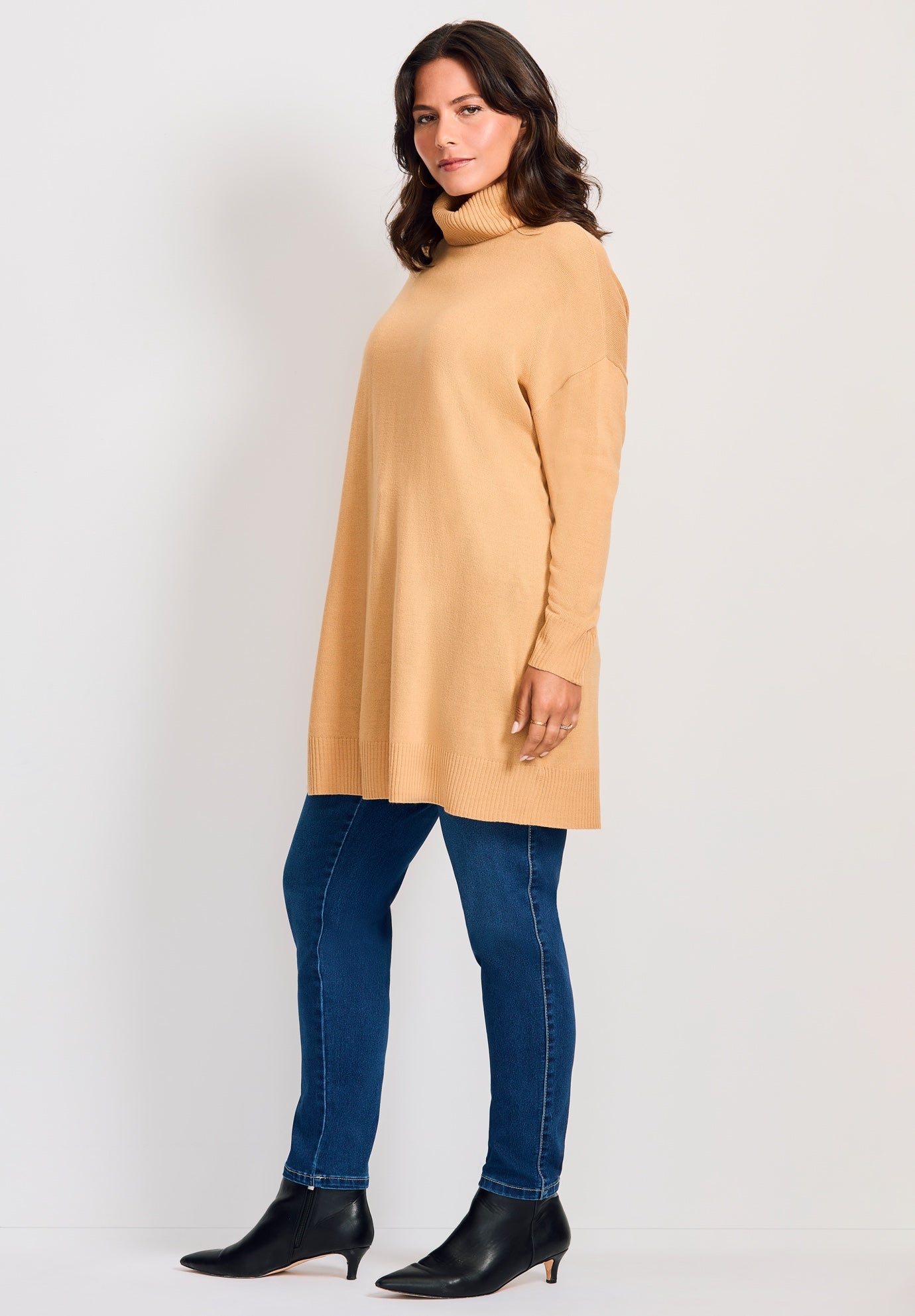Turtleneck Tunic Sweater image number 4