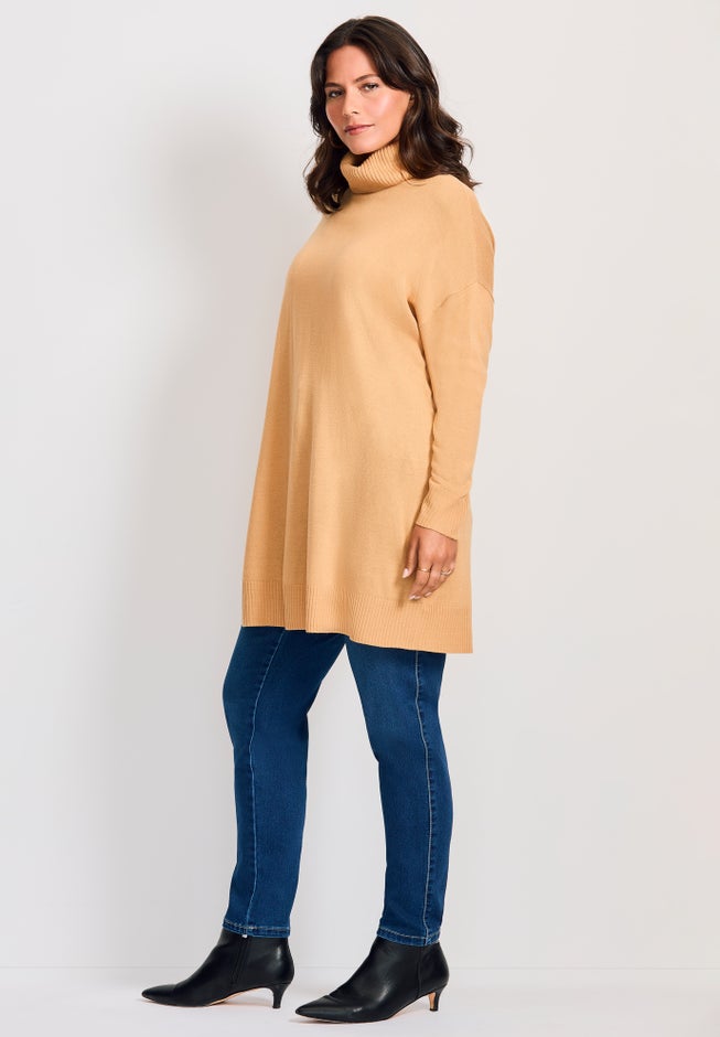 Turtleneck Tunic Sweater image number 4