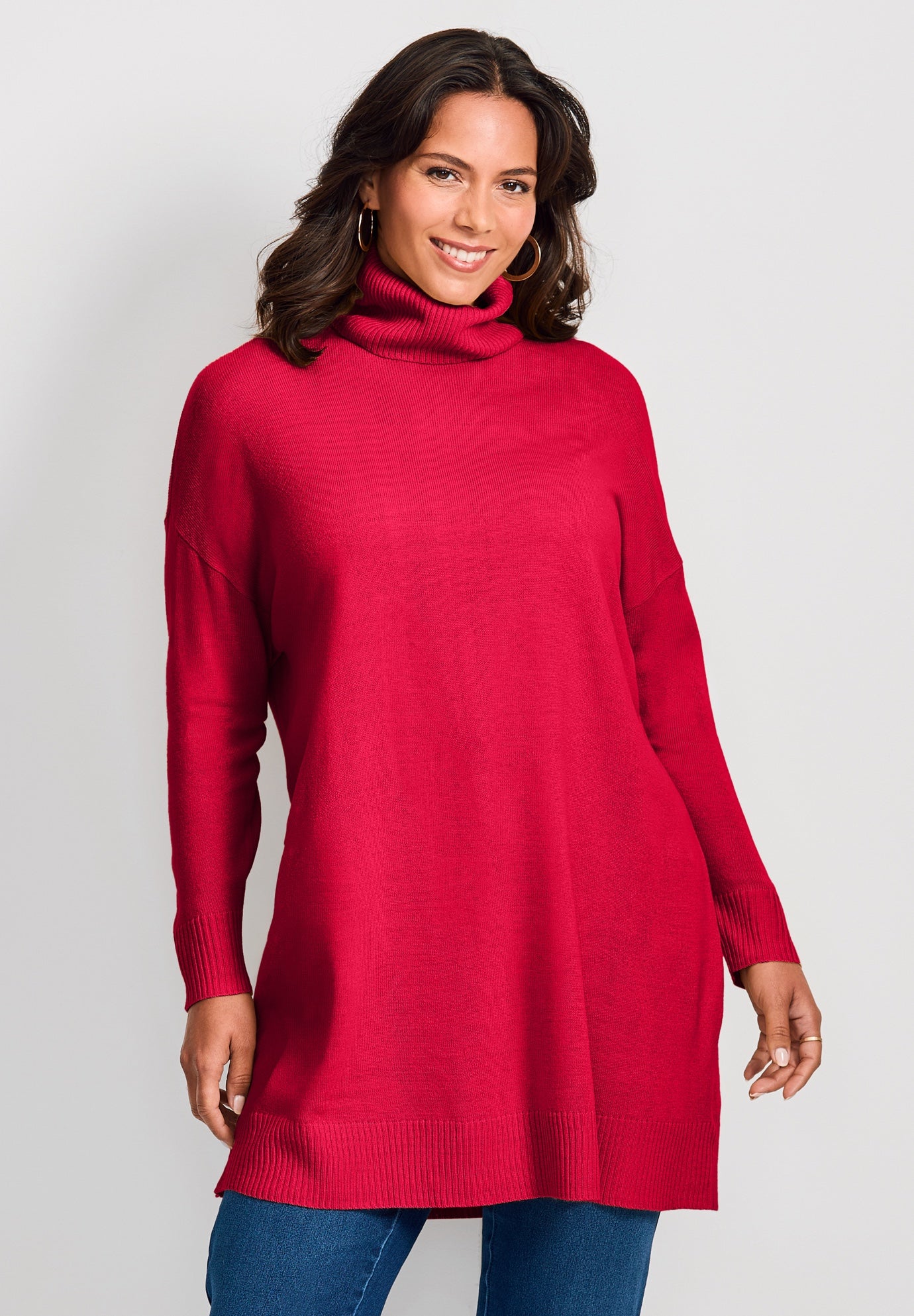 Turtleneck Tunic Sweater image number 0