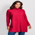 Turtleneck Tunic Sweater image number null