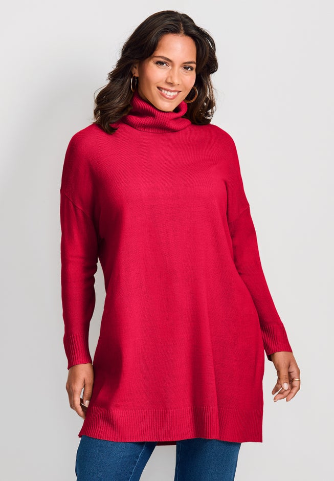 Turtleneck Tunic Sweater image number 0