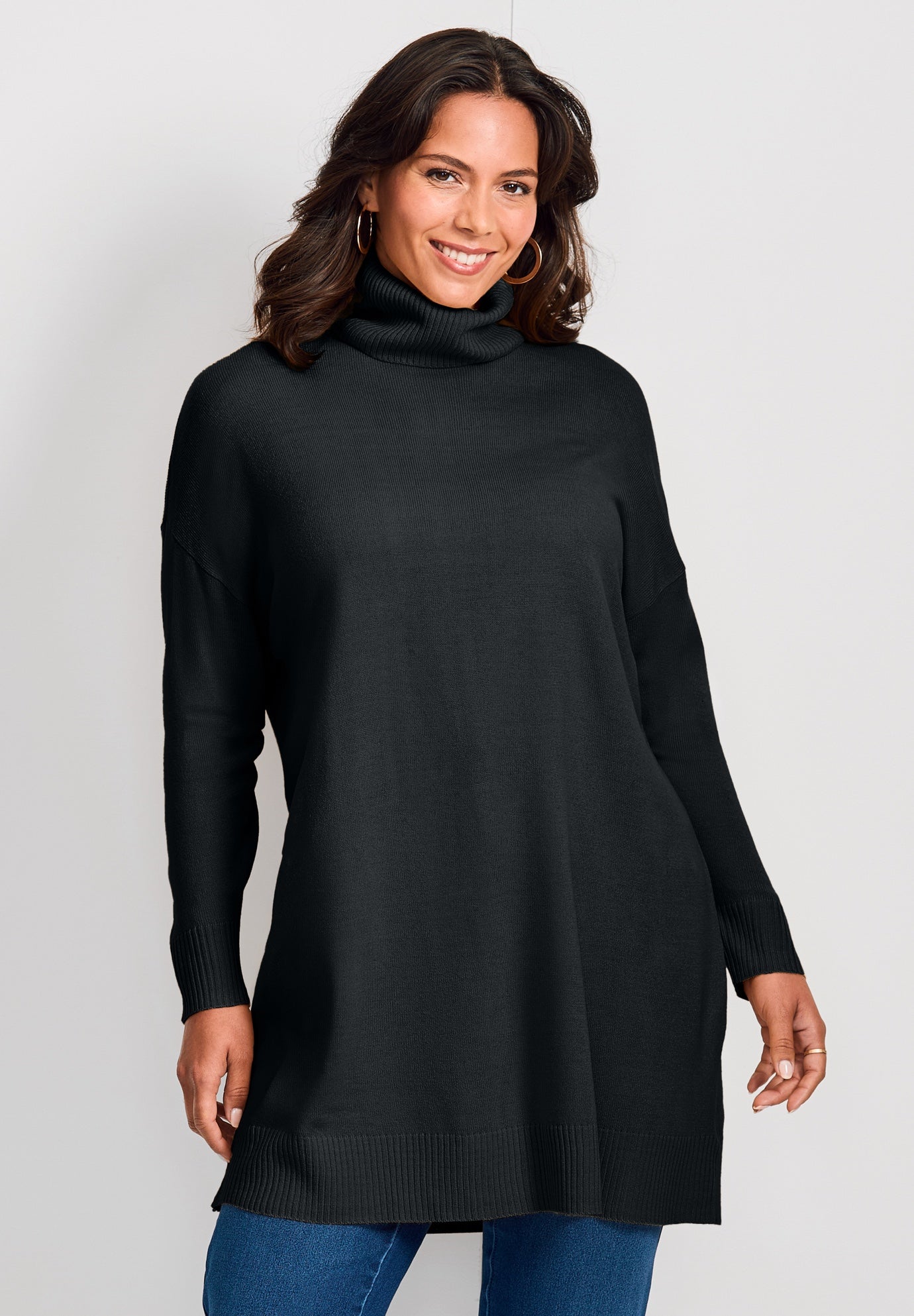 Turtleneck Tunic Sweater image number 0