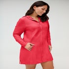 Chlorine Resistant Quick-Dry Hoodie Zip Front Cover Up image number null