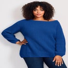 Waffle Stitch Pullover Sweater image number null