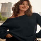 Waffle Stitch Pullover Sweater image number null