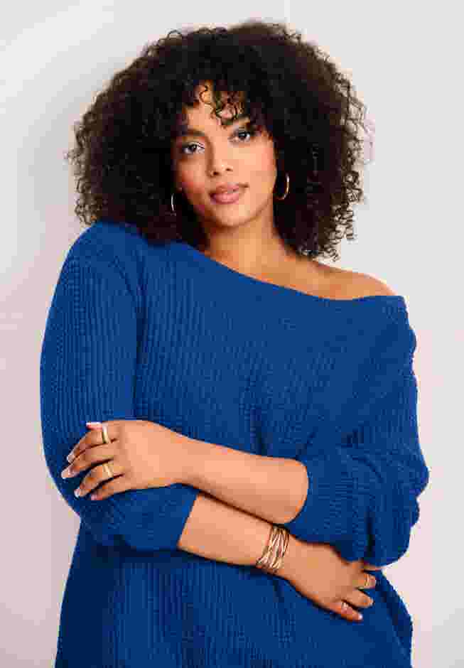 Waffle Stitch Pullover Sweater image number 1