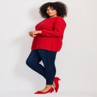 Waffle Stitch Pullover Sweater image number null